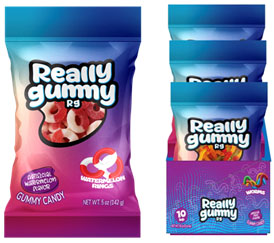 Really gummy watermelon rings